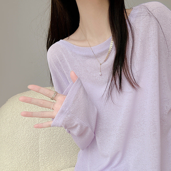 Chemise décontractée pour femme à manches longues avec détails texturés fins Chic & Stil