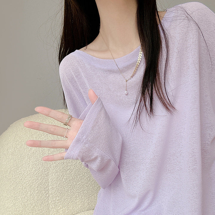 Chemise décontractée pour femme à manches longues avec détails texturés fins Chic & Stil