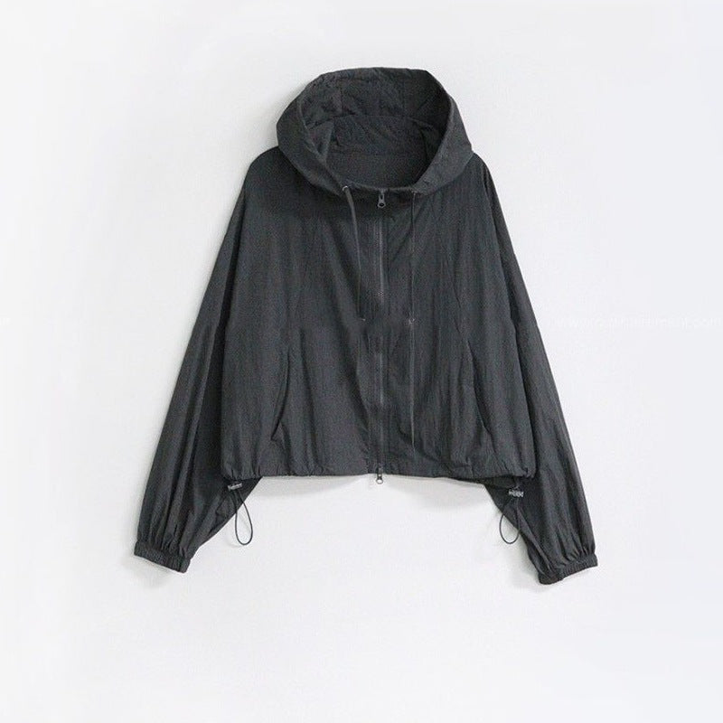Veste de sport pour femme cropped avec cordon de serrage réglable Chic & Stil