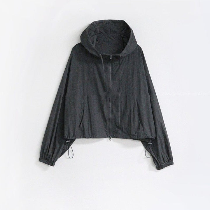 Veste de sport pour femme cropped avec cordon de serrage réglable Chic & Stil