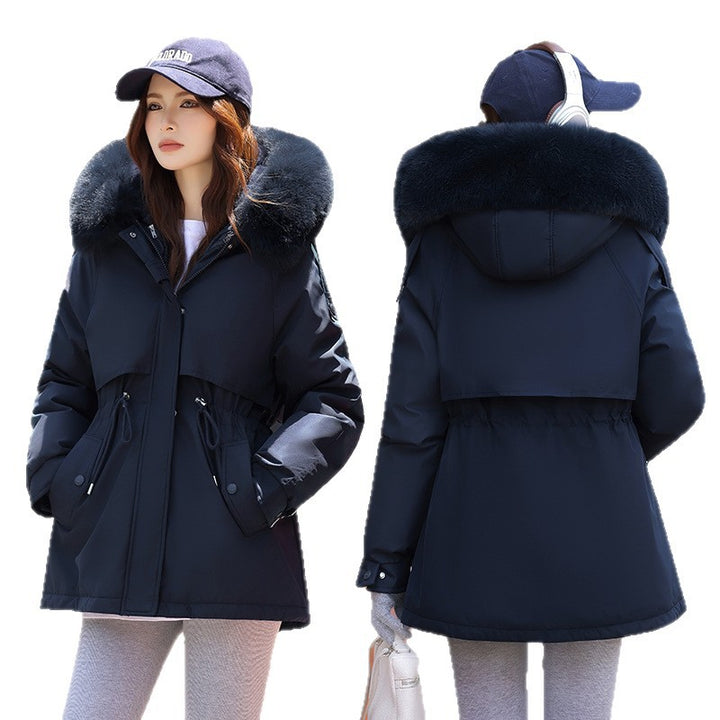 Women's winter coat with removable faux fur collar Lune London