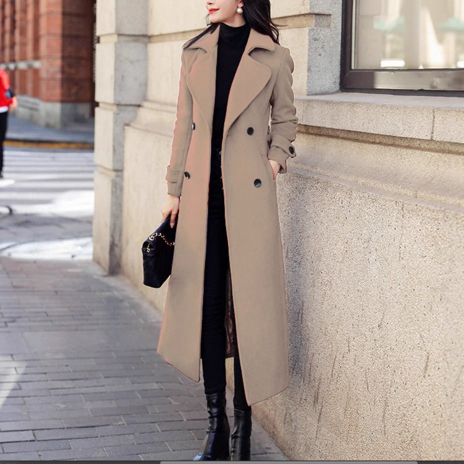 Elegant trench coat for women with double-breasted and loose fit Lune London