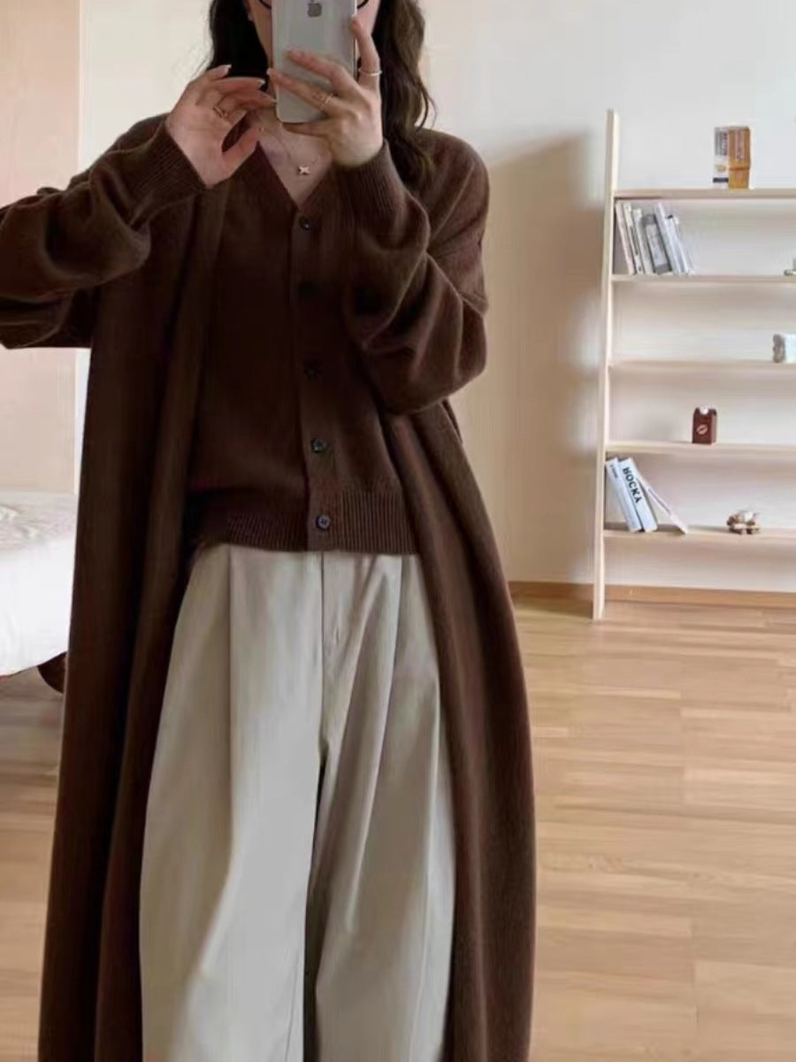 Women Long Sleeve Cardigan with Chic and Stylish Decorative Button Design