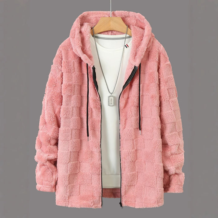 Man Fleece jacket with hood and pockets Lune London