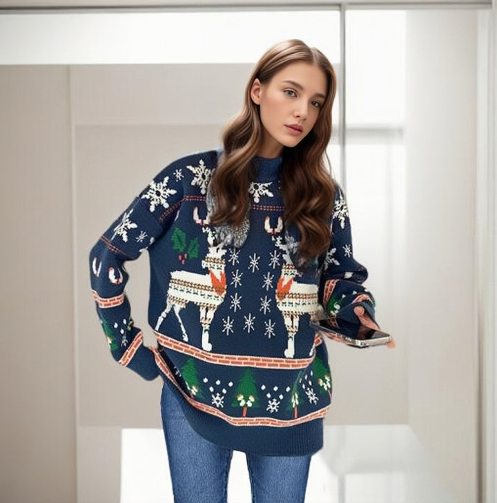 Christmas sweater for women with festive pattern and relaxed fit Lune London