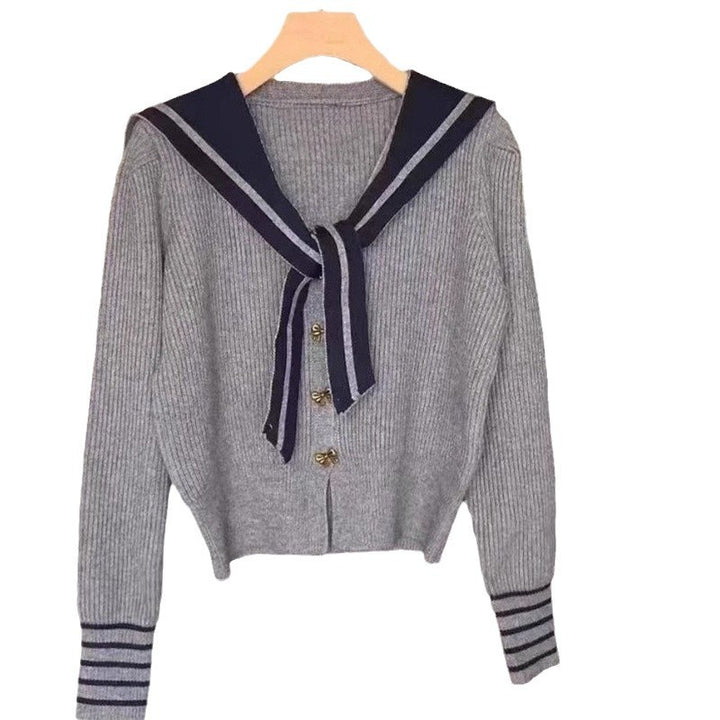 Cardigan féminin avec col nautique et boutons décoratifs Chic & Stil