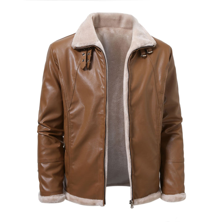 Elegant faux leather jacket for men with warm lining Lune London