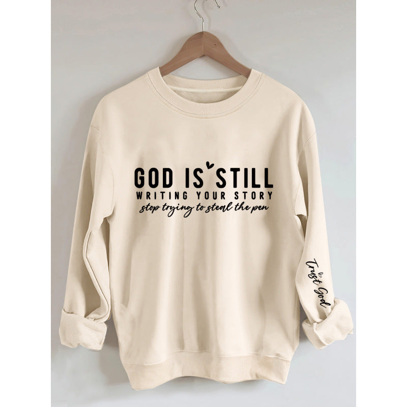 Pull femme avec imprimé inspirant et coupe décontractée Chic & Stil