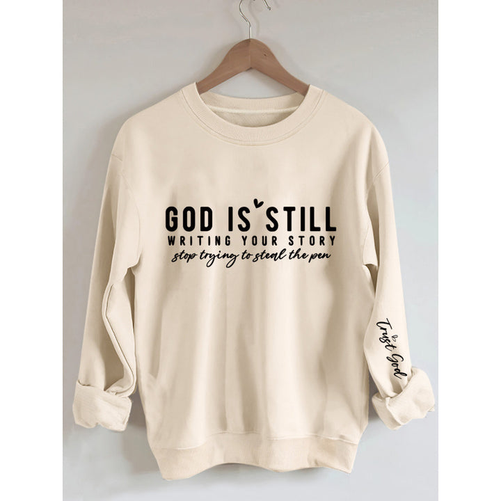 Pull femme avec imprimé inspirant et coupe décontractée Chic & Stil