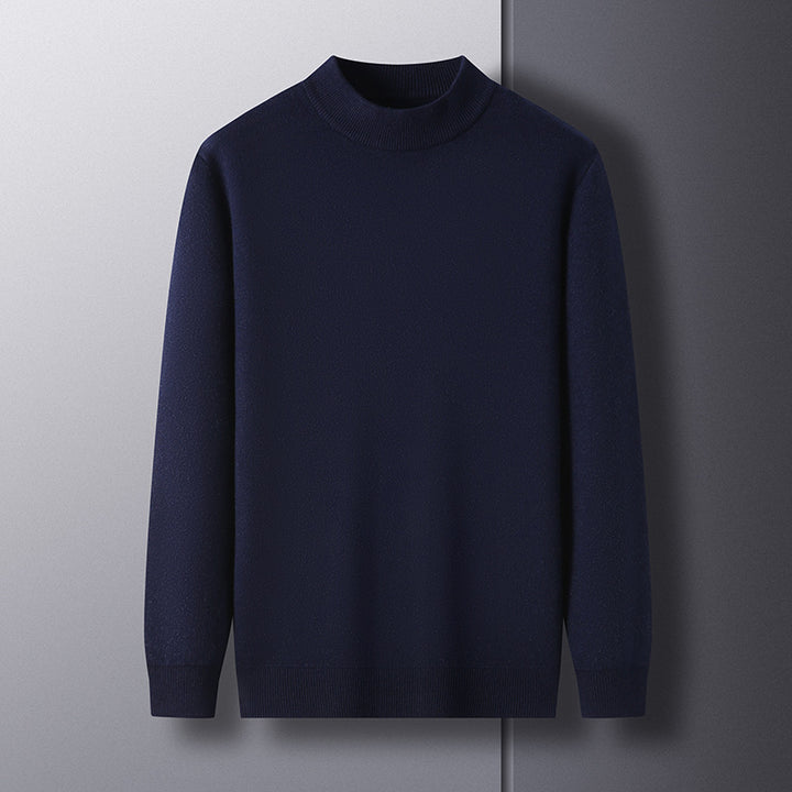 Men's Elegant Knitted Sweater with Modern High Collar Lune London