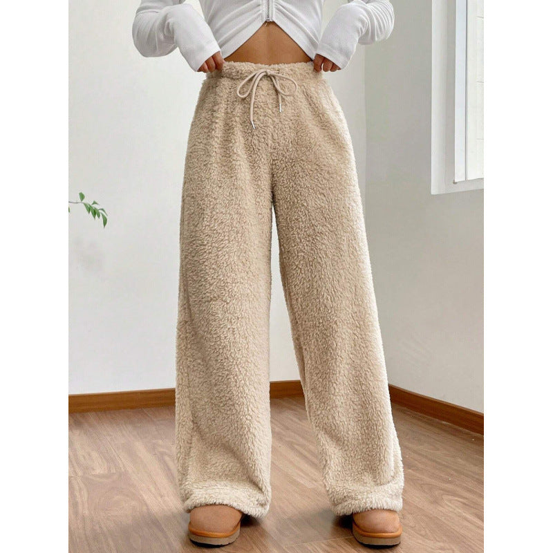 Ladies Fluffy Relaxed Pants In Casual Cut Lune London