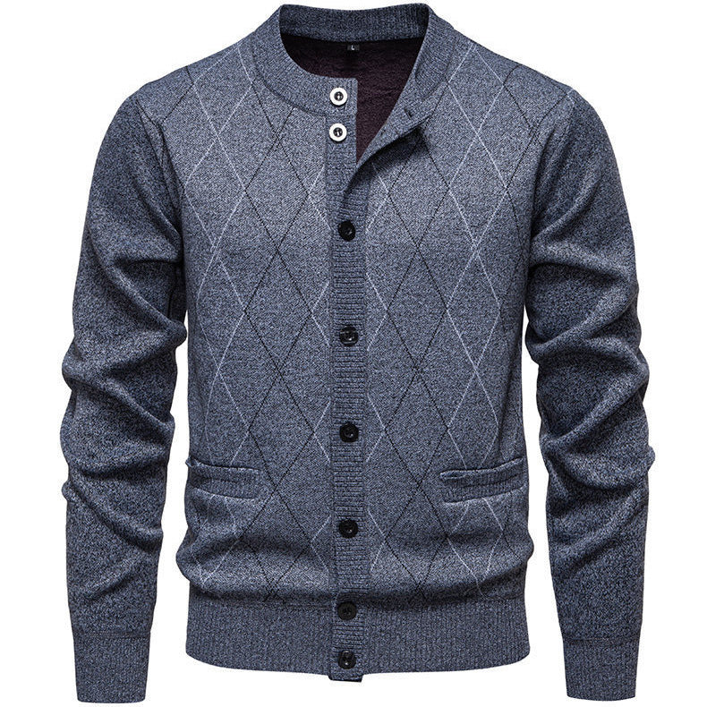 Stylish knit jacket for men with diamond pattern Lune London