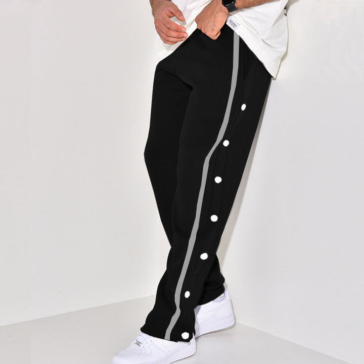 Sporty men's jogger pants with practical snap buttons Lune London