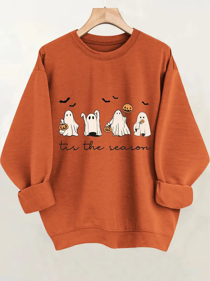 Sweatshirt pour femme avec motif d'Halloween joyeux et coupe décontractée Chic & Stil
