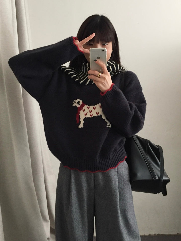 Cozy sweater for women with animal pattern Lune London