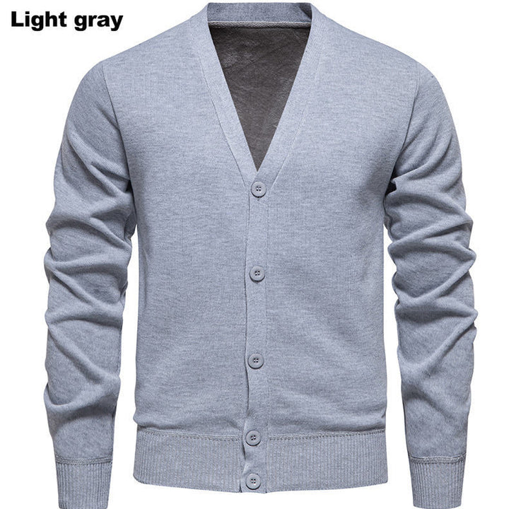 Lune London | Men's cozy knit cardigan with V-neck and button placket