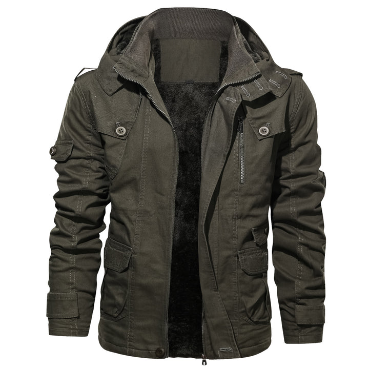 Stylish outdoor jacket for men with multifunctional pockets and thermal inner lining Lune London
