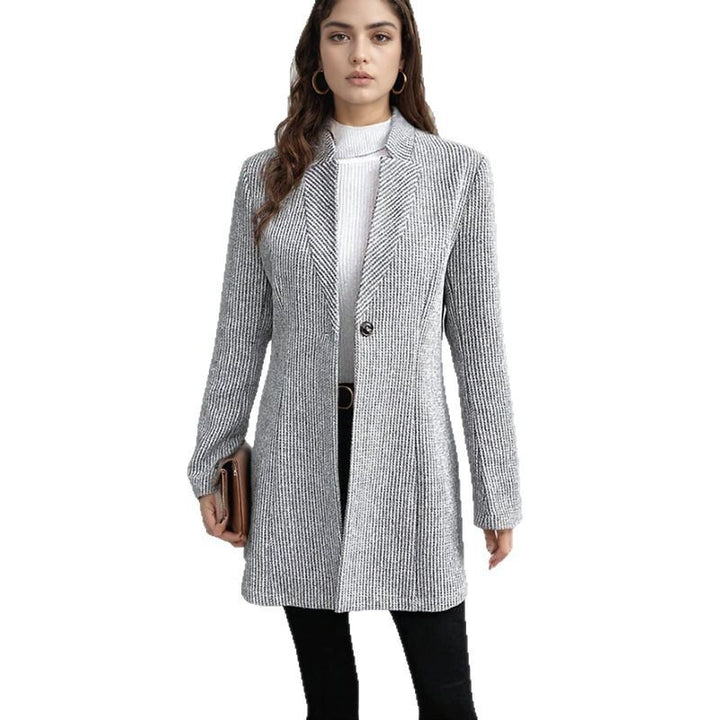 Elegant and slim ladies' jacket with a fine striped pattern Lune London