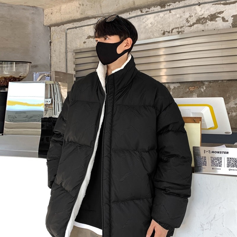 Oversized down jacket for men with high collar and elastic cuffs Lune London