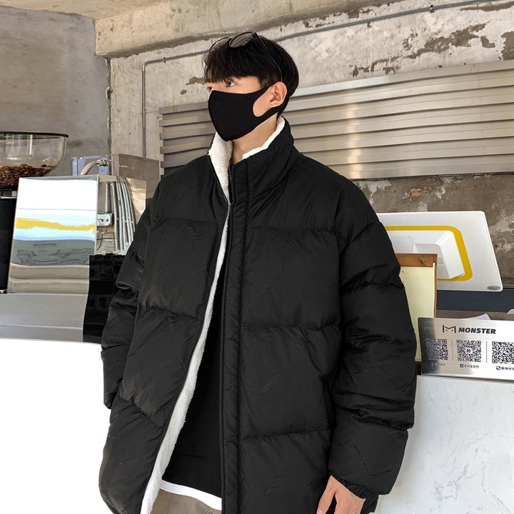 Oversized down jacket for men with high collar and elastic cuffs Lune London