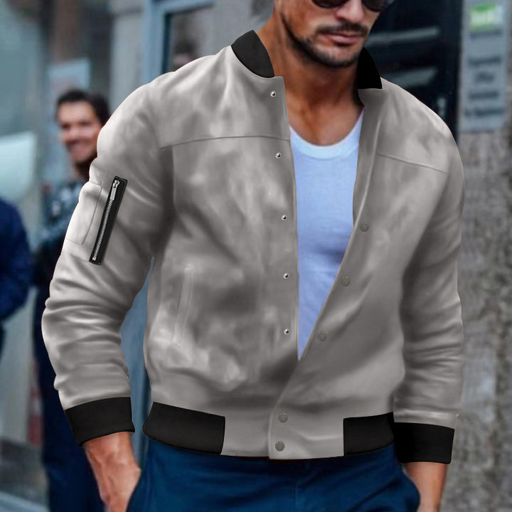 Fashionable bomber jacket for men with practical zippered pockets Lune London