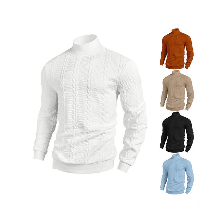 Knitted sweater for men with high collar Lune London