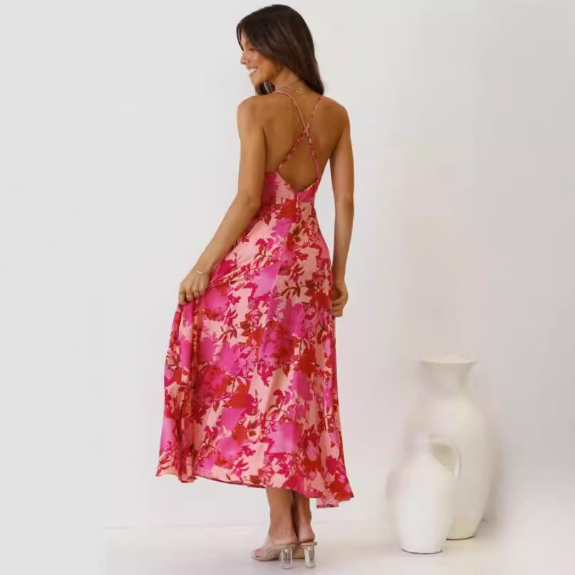 A-line midi dress inspired by flowers Lune London for women