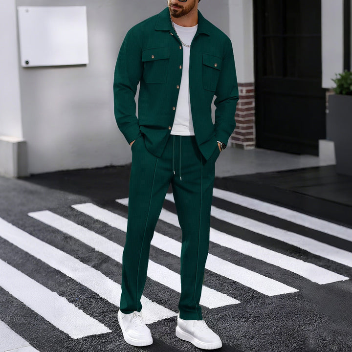 Men's Stylish Leisure Set with Structured Jacket and Comfortable Pants Lune London