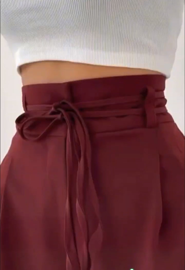 Pantalons plissés confortables pour femmes avec taille élastique Chic & Stil