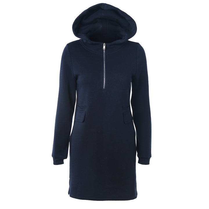 Lune London women's hooded zip sweat dress