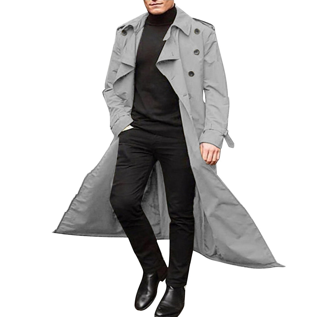 Elegant trench coat for men with double row of buttons Lune London