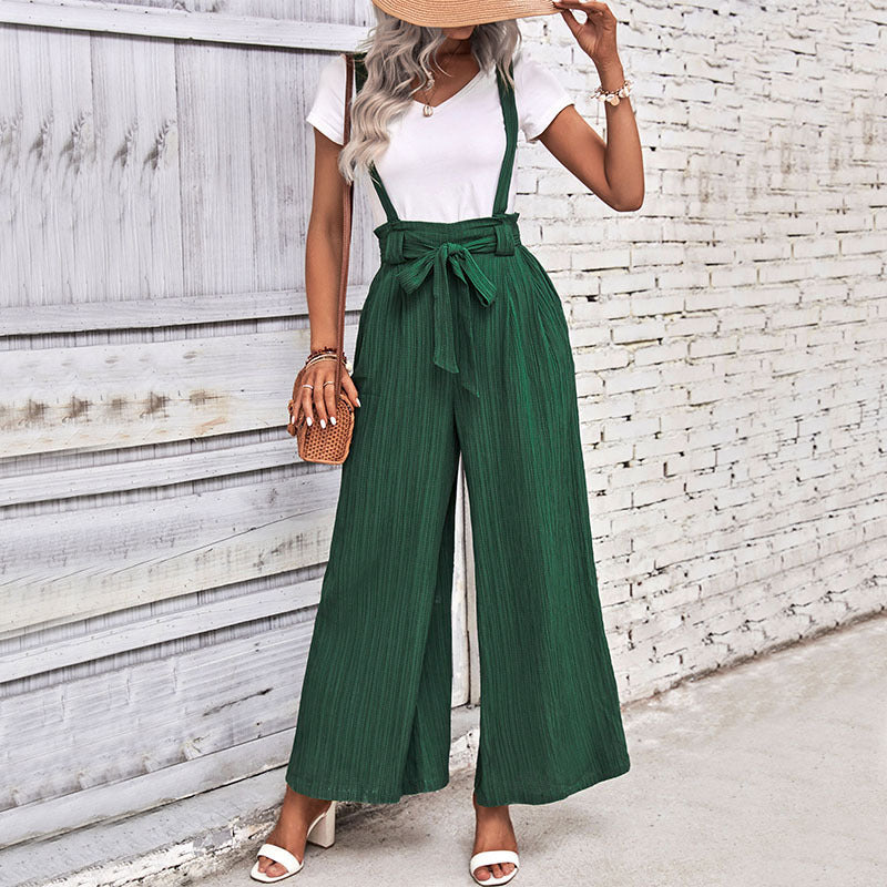 Wide leg pants for women with bow details Lune London