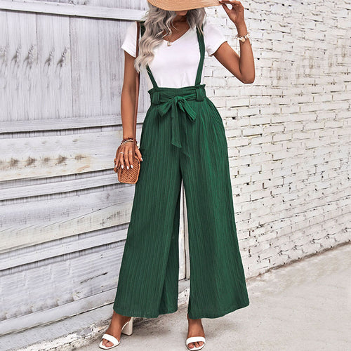 Wide leg pants for women with bow details Lune London