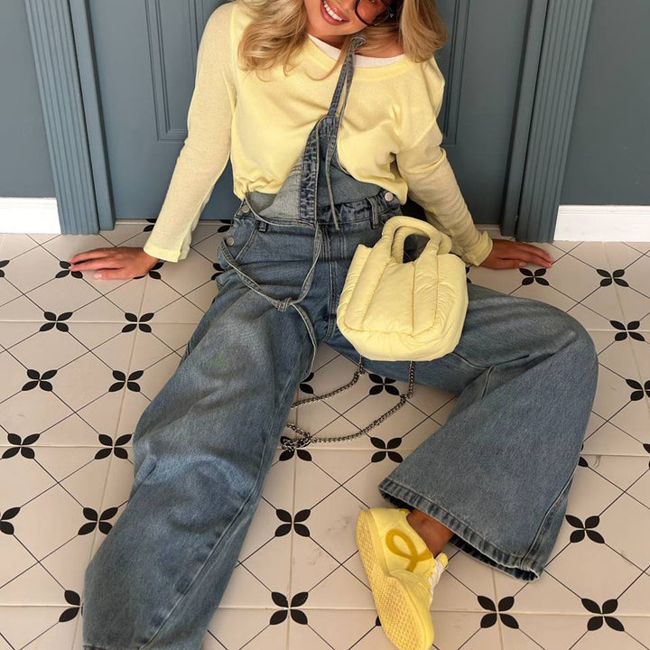 Women Casual Loose Fit Denim Overalls Lune London