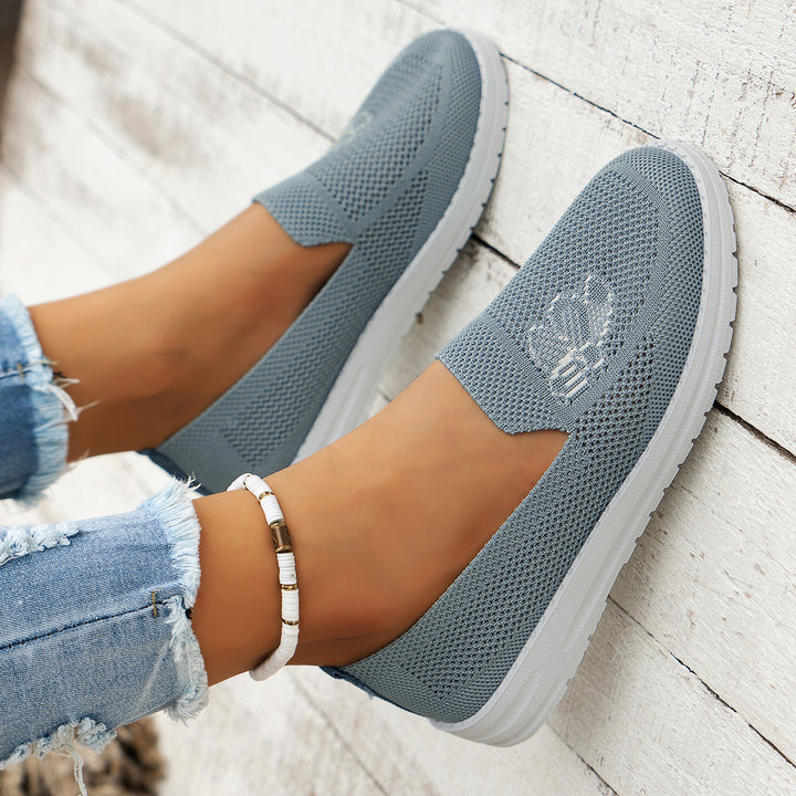 Ladies Breathable Casual Slip-On Shoes with Flexible Mesh Upper Lune London