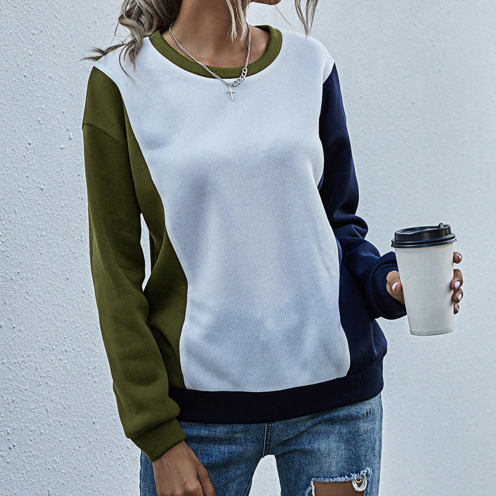 Casual sweatshirt for women with a trendy color block design Lune London
