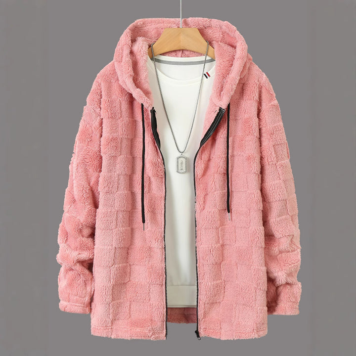 Men's fleece jacket with a structured design and a practical zipper Lune London