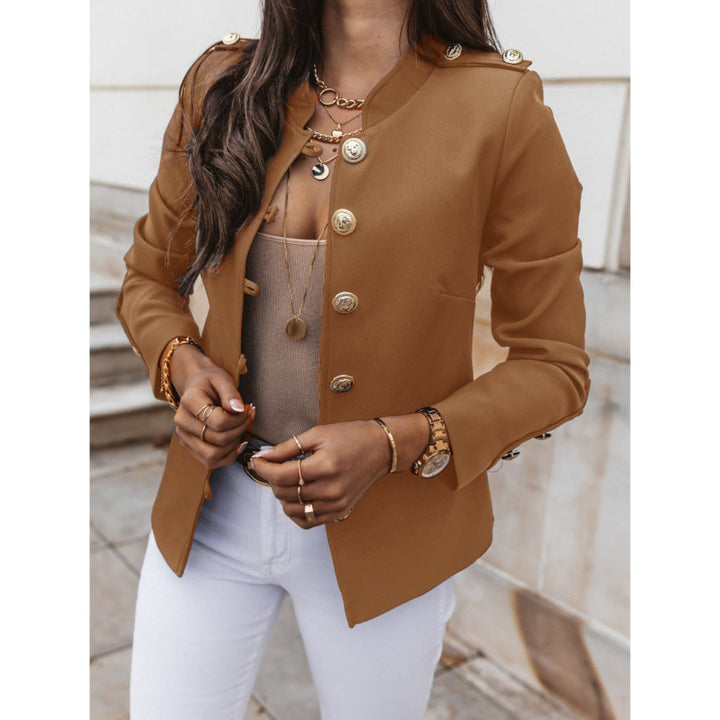 Trendy women's blazer with chic and stylish button detailing