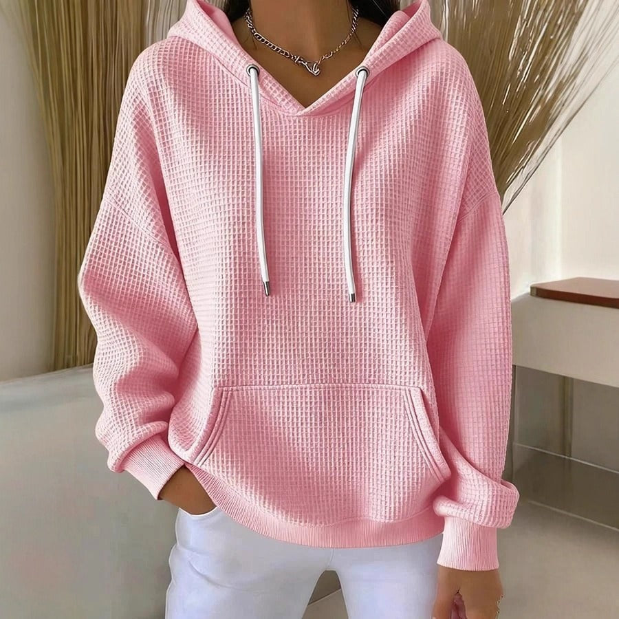 Hoodie de loisirs pour femmes en matériau texturé Chic & Stil