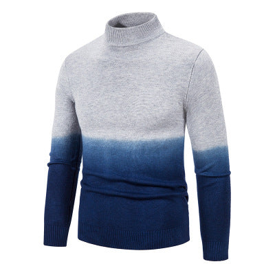 High-quality turtleneck sweater for men with trendy color gradient Lune London