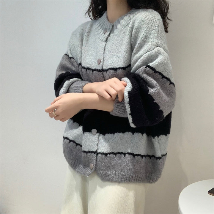 Cardigan Tricoté à la Mode pour Femme avec Design à Motifs Chic & Stil