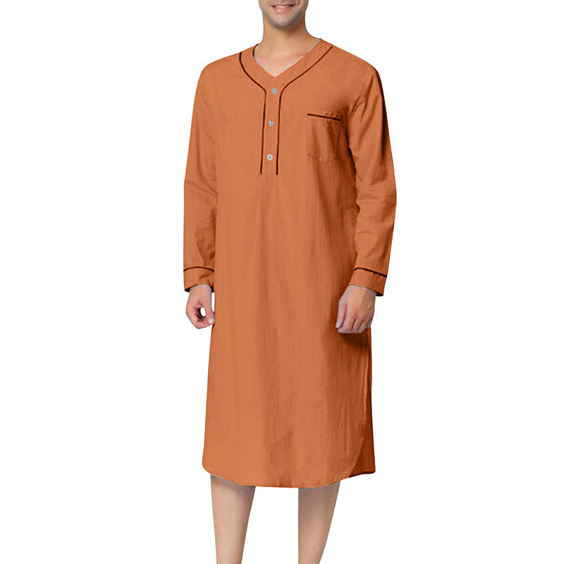 Men's nightshirt with elegant button placket and practical chest pocket Lune London
