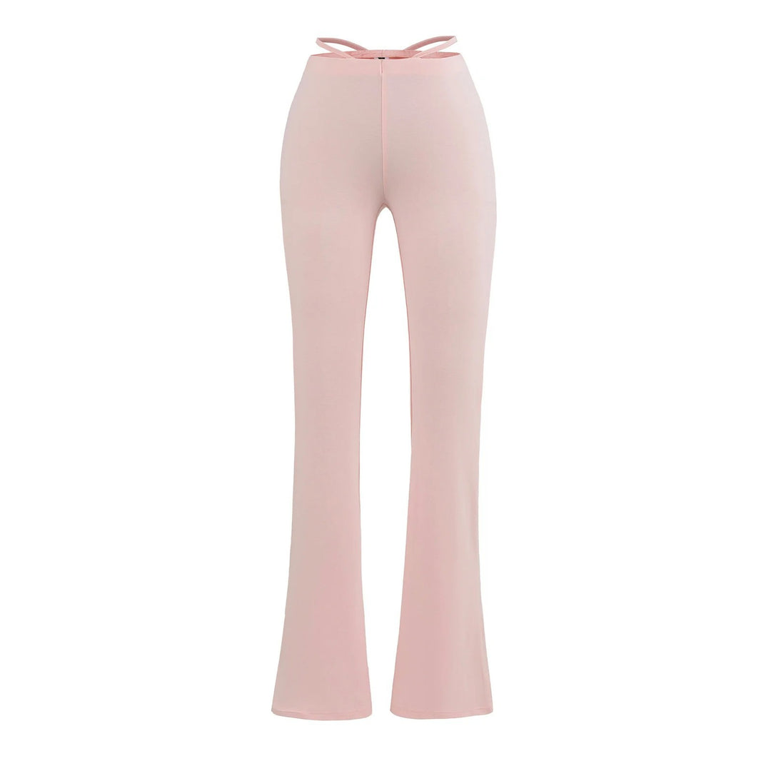 Elegant flared pants for women with a high waist and practical side pockets Lune London