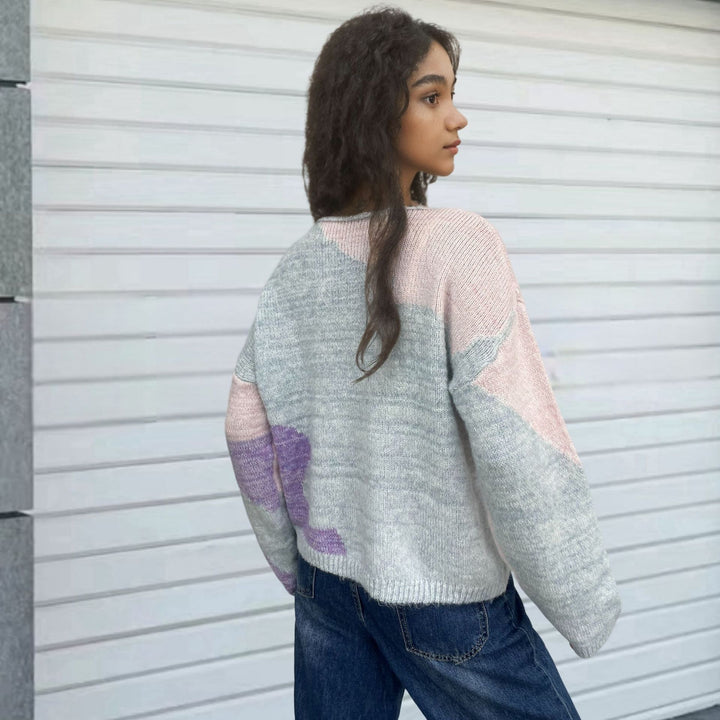 Fashionable women's sweater with a creative color scheme Lune London