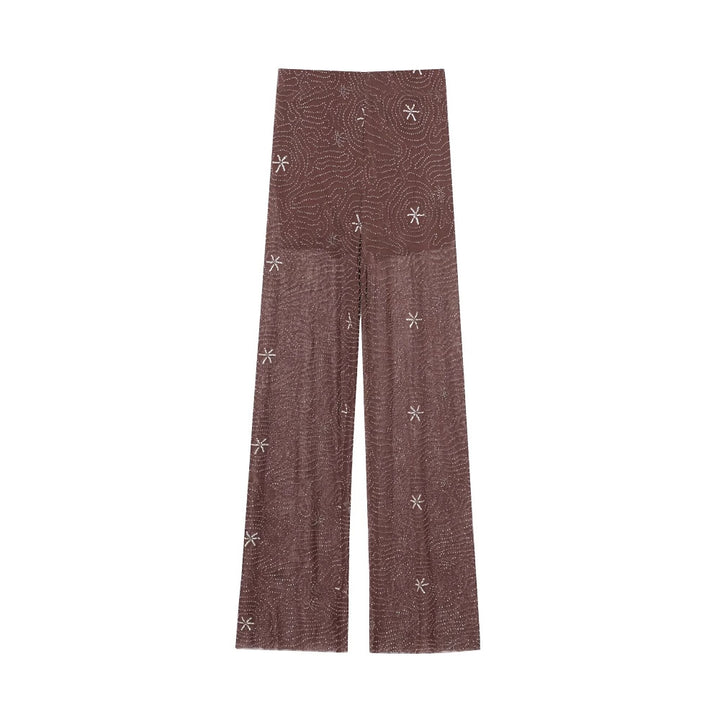 Loose pants for women with elegant embroidery Lune London