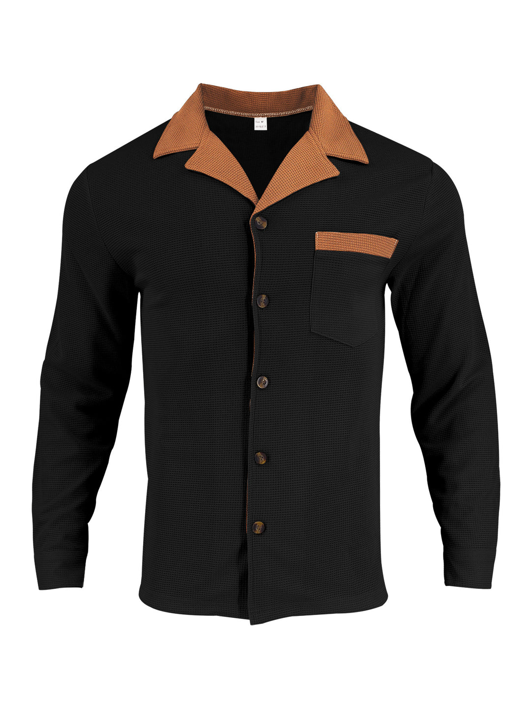 Stylish long sleeve shirt for men with a textured design and a practical chest pocket Lune London