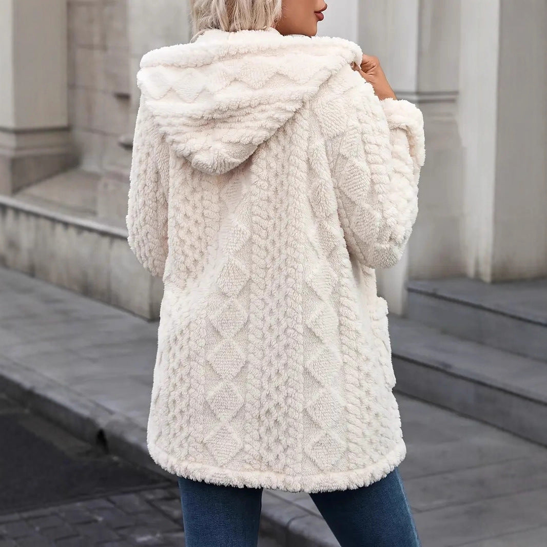 Ladies Cozy Plush Hoodie Lune London