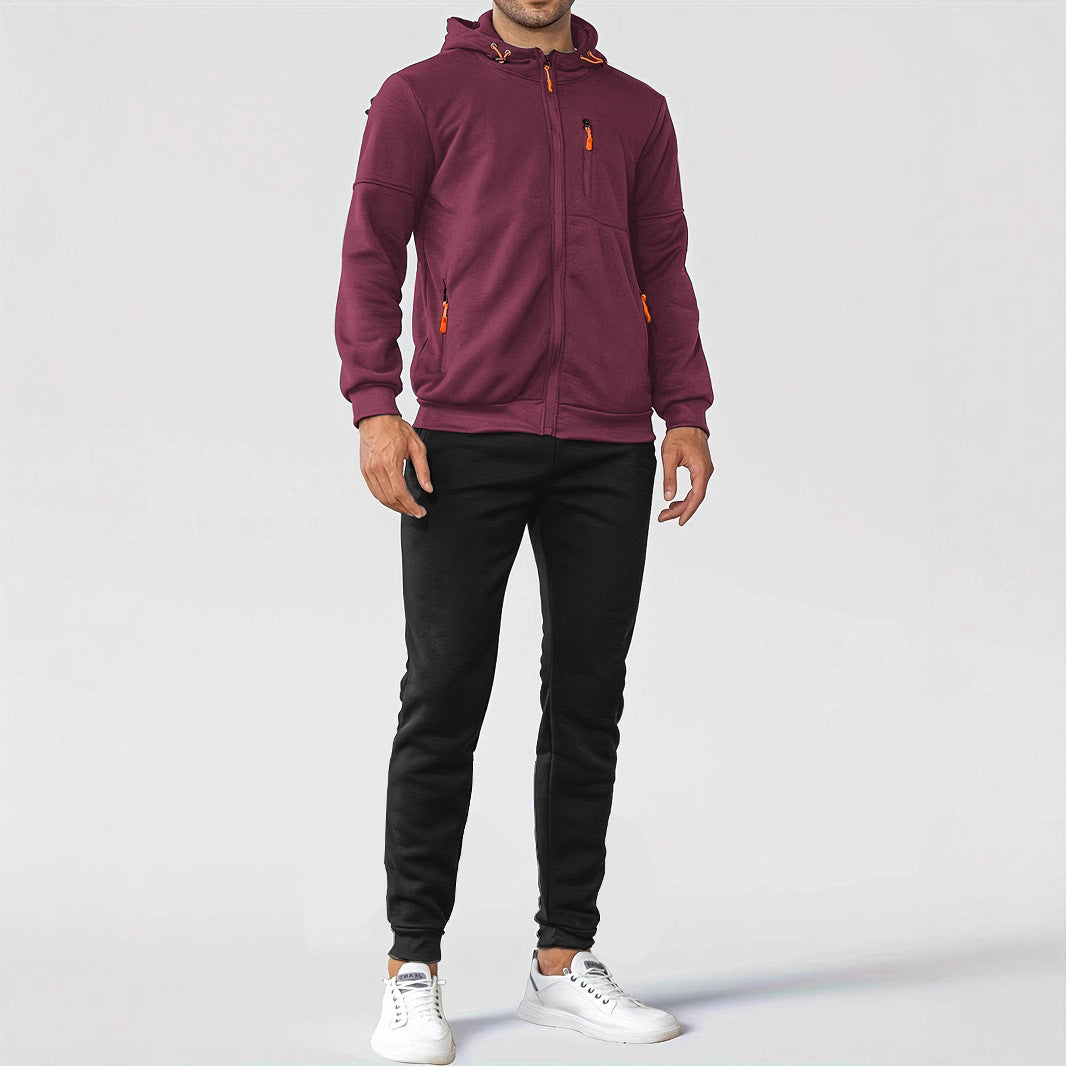 Men's sporty fleece jacket with practical zip pockets Lune London