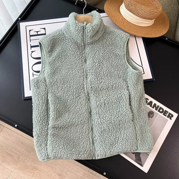 Gilet en polaire cosy pour femmes avec col montant Chic & Stil