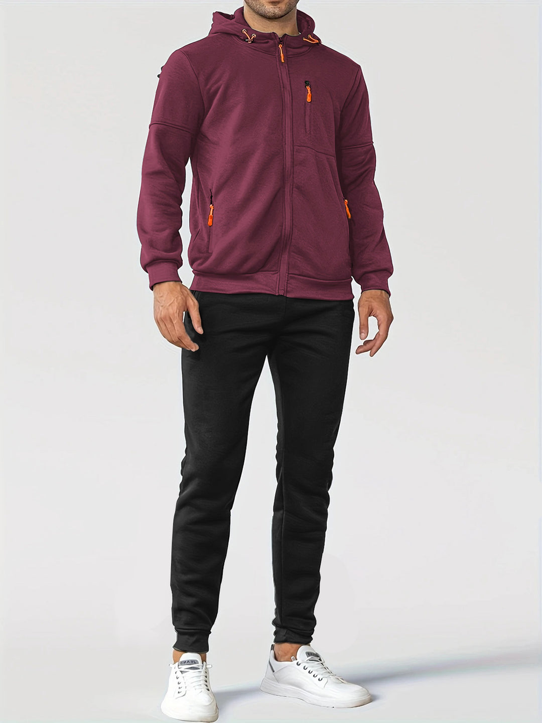 Men's sporty fleece jacket with practical zip pockets Lune London
